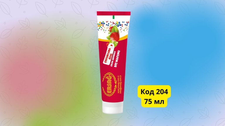 Детская зубная паста с клубничным вкусом